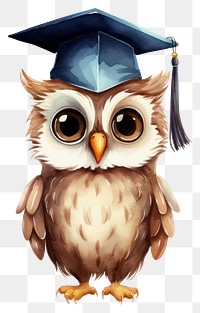 PNG Graduation animal bird owl. 