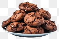 PNG Delicious chocolate cookies arrangement dessert plate food. 