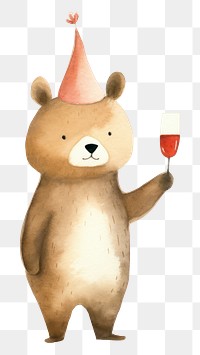 PNG Bear champagne mammal party. 