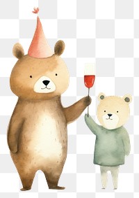 PNG Bear champagne mammal party. 