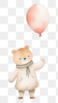 PNG Bear balloon mammal cute. 