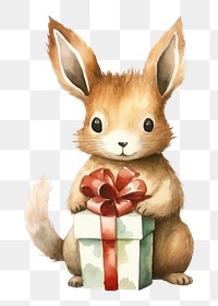 PNG Squirrel christmas bouque mammal animal cute. AI generated Image by rawpixel.