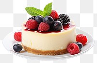 PNG Cheese cake cheesecake dessert. AI generated Image by rawpixel.