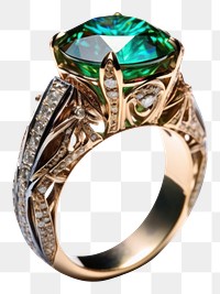 PNG Gemstone ring jewelry emerald. AI generated Image by rawpixel.