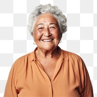 PNG Portrait adult smile grandparent. 