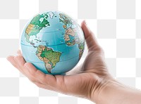 PNG Hand holding digital globe planet white background topography. AI generated Image by rawpixel.