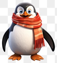 PNG Penguin wearing scarf cartoon animal winter. AI generated Image by rawpixel.
