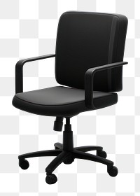 PNG Office chair furniture black. 