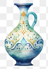 PNG Arabian style vase porcelain pottery jug. 