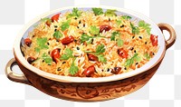 PNG  Arabic rice dish plate food meal. AI generated Image by rawpixel.