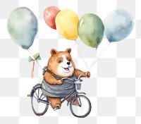 PNG Corgi riding a bike vehicle balloon bicycle. 