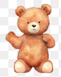 PNG Fluffy teddy bear holding a blank sign toy white background representation. AI generated Image by rawpixel.