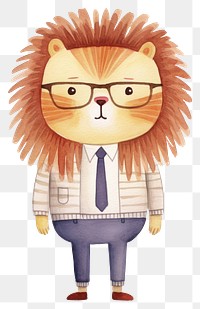 PNG Lion glasses sketch tie. 