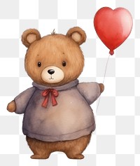 PNG Balloon cute love bear. 