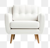 PNG  Armchair armchair furniture white. AI generated Image by rawpixel.