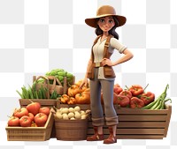 PNG  Vegetable basket market adult. AI generated Image by rawpixel.