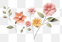 PNG 3d Illustration flower pattern craft. 