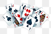 PNG  Poker cards falling gambling casino poker. AI generated Image by rawpixel.
