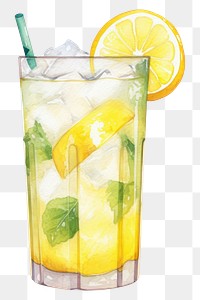 PNG Lemonade cocktail mojito drink. 