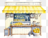 PNG Lemonade food shop architecture. AI generated Image by rawpixel.