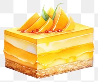 PNG Mango cake dessert fruit food. AI generated Image by rawpixel.