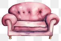 PNG Single sofa furniture armchair white background. AI generated Image by rawpixel.