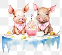 PNG Happy piglets animal dessert mammal. 