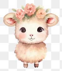 PNG Cute sheep animal flower mammal. 