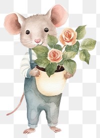 PNG Animal holding mammal flower. 