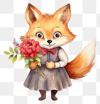 PNG Red fox animal flower  