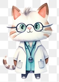 PNG Cartoon doctor mammal animal. 