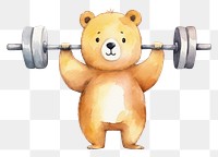 PNG Bear cartoon sports mammal. AI generated Image by rawpixel.