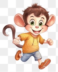 PNG Cartoon cute baby white background. AI generated Image by rawpixel.