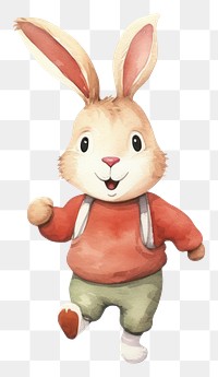 PNG Animal cartoon mammal rabbit. AI generated Image by rawpixel.