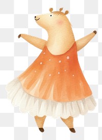 PNG Capybara dancing cartoon animal. AI generated Image by rawpixel.