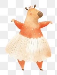 PNG Capybara dancing animal cartoon  