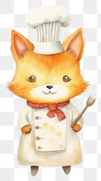 PNG Characters fox cooking cartoon mammal animal. AI generated Image by rawpixel.