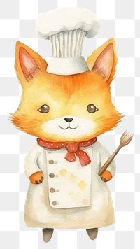 PNG Characters fox cooking cartoon mammal animal. 