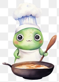 PNG Characters frog cooking cartoon food wok. 