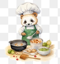 PNG Characters ferret cooking cartoon food meal. 