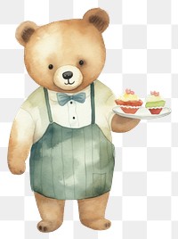 PNG Cartoon food cute bear. 