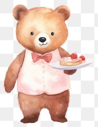 PNG Cartoon cute food bear. 