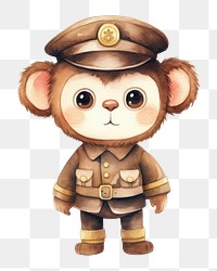 PNG Monkey post officer cartoon cute toy. AI generated Image by rawpixel.