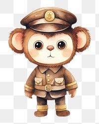 PNG Monkey post officer cartoon cute toy. 