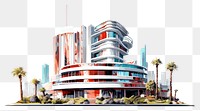 PNG  Casino architecture building vehicle. AI generated Image by rawpixel.