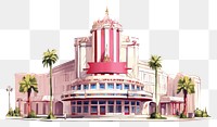 PNG  Casino architecture building city. AI generated Image by rawpixel.