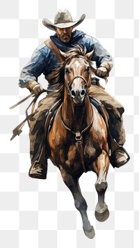 PNG Cowboy mammal animal horse. AI generated Image by rawpixel.