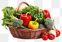 PNG  Vegetable basket plant food. AI generated Image by rawpixel.