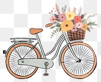 PNG Bicycle flower vehicle basket. 