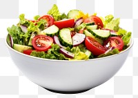 PNG Vegetable salad food bowl white background. AI generated Image by rawpixel.